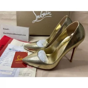Christian Louboutin Escarpins So Kate 120 mm Cuir Effet Lézard Métallisé