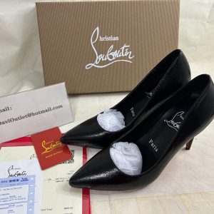 Christian Louboutin Kate Escarpins 100 mm Cuir Specchio Étoile Noir