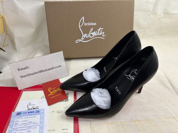 Christian Louboutin Kate Escarpins 100 mm Cuir Specchio Étoile Noir