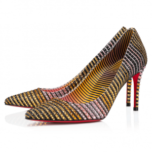Christian Louboutin Escarpins Kate Strass Aftersun 85 mm Crêpe Satin Multicolore