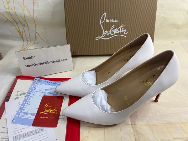 Christian Louboutin Kate Escarpins 85 mm Cuir Nappa Blanc