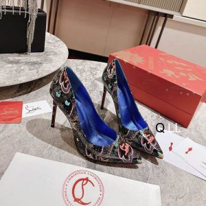 Christian Louboutin Kate Escarpins Starlight By Night Cuir Verni Multicolore
