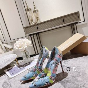 Christian Louboutin Kate Escarpins 100 mm Imprimé Graphique Cuir Verni Multicolore