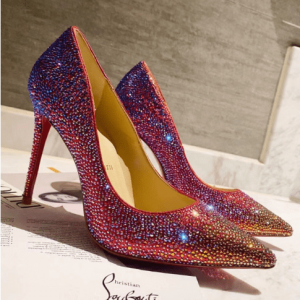 Christian Louboutin Escarpins Kate Strass Dégradé 100 mm Rouge