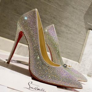 Christian Louboutin Escarpins Kate Strass Dégradé 100 mm Daim Multicolore