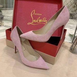 Christian Louboutin Escarpins Kate Veau Velours Rose