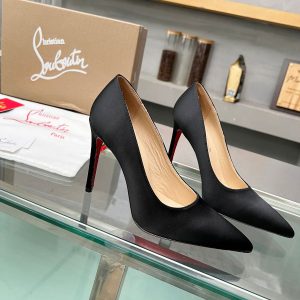 Christian Louboutin Escarpins Kate 105 mm Crêpe Satin Noir
