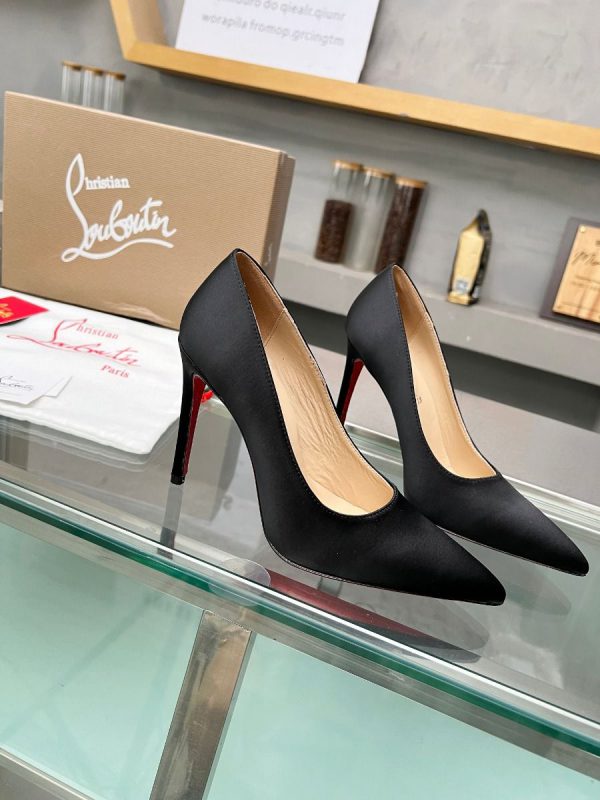 Christian Louboutin Escarpins Kate 105 mm Crêpe Satin Noir
