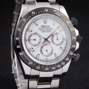 Rolex Daytona Acier Inox Cadran Noir Émaillé Blanc