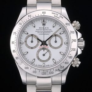 Rolex Daytona Acier Inoxydable Bracelet Cadran Blanc 80297