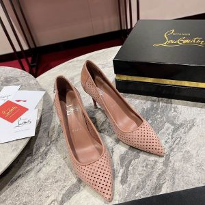 Christian Louboutin Escarpins Kate Bout Pointu Perforé 85 mm Cuir Tornado
