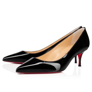 Christian Louboutin Escarpins Kate 55 mm Cuir Verni Noir
