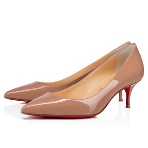 Christian Louboutin Escarpins Kate 55 mm Cuir Verni Nude