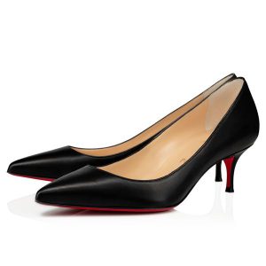 Christian Louboutin Escarpins Kate 55 mm Noir Cuir Nappa Brillant