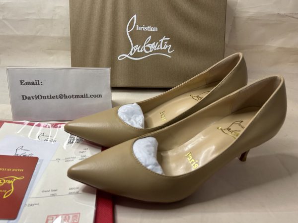 Christian Louboutin Escarpins Kate 55 mm Cuir Nude