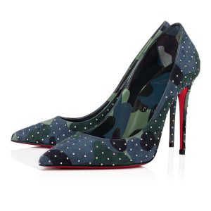 Christian Louboutin Escarpins Kate Plume 100 mm Multi/sv/lin Multi Daim Veau