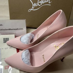 Christian Louboutin Escarpins Kate 100 mm Poupée/lin Poupée Cuir Verni