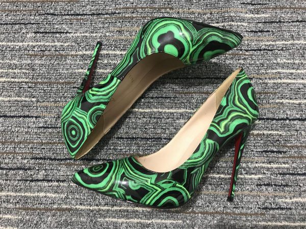Christian Louboutin Escarpins So Kate 120 mm Cuir Verni Malachite