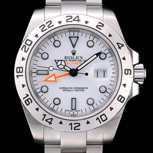 Rolex Explorer Cadran Blanc Acier Inoxydable Lunette Tachymètre
