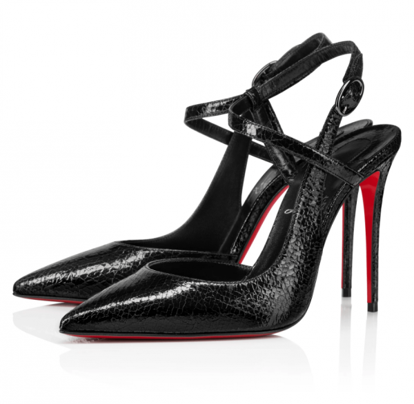 Christian Louboutin Jenlove Escarpins 100 mm Cuir Specchio Texturé Étoilé Noir