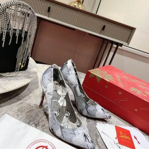 Christian Louboutin Escarpins So Kate 120 mm Crêpe Satin Gris