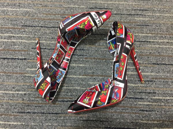 Christian Louboutin Escarpins Iriza 100mm Verni Tarot Multicolore