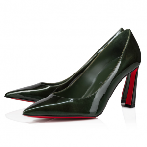 Christian Louboutin Condora Escarpins 85 mm Cuir Verni Vert