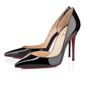 Christian Louboutin Escarpins Iriza 100 mm Cuir Verni Noir