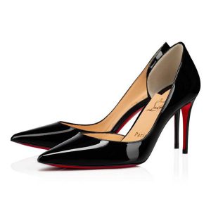 Christian Louboutin Escarpins Iriza 85 mm Cuir Verni Noir