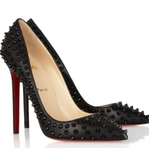 Christian Louboutin Escarpins Pigalle Spikes 120mm Cuir Nappa Noir