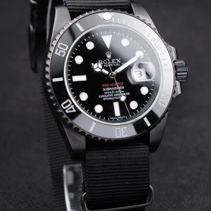 Rolex Submariner Pro-Hunter Acier Noir Bracelet Acier Cadran Noir