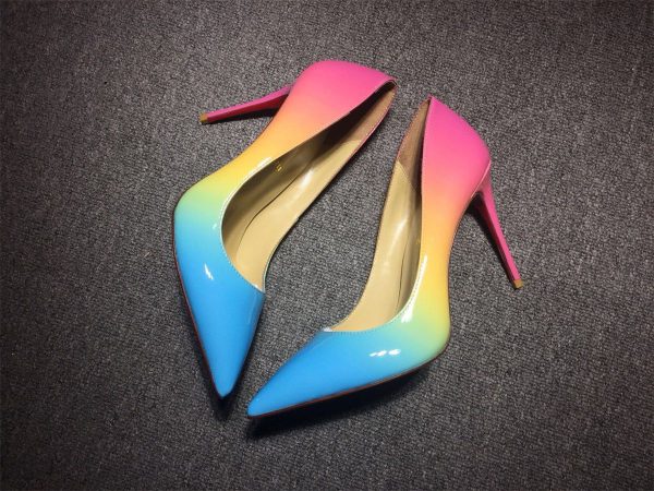 Christian Louboutin Escarpins Pigalle Follies 100 mm Cuir Verni Multicolore