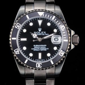 Rolex Submariner Large Femme Lunette Noire Cadran Noir Tachymètre