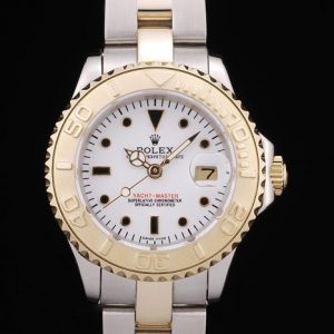 Rolex Yacht Master Lunette Or Cadran Blanc Tachymètre