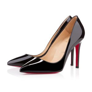 Christian Louboutin Escarpins Pigalle 100 mm Cuir Verni Noir