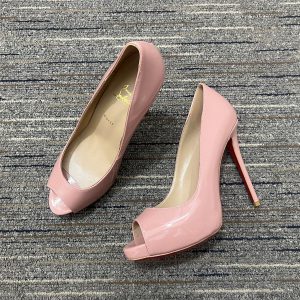 Christian Louboutin Escarpins New Very Prive 120mm Cuir Verni Rose
