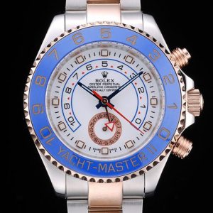Rolex Yachtmaster Lunette Céramique Bleue Cadran Blanc Tachymètre