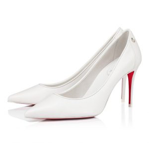 Christian Louboutin Sporty Kate 85 mm Escarpins Cuir Nappa Bianco
