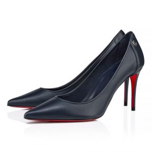 Christian Louboutin Sporty Kate 85 mm Escarpins Cuir Nappa Marine