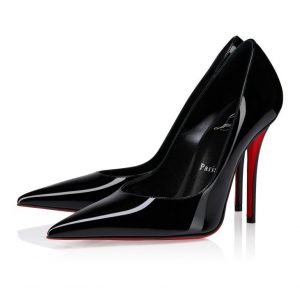 Christian Louboutin Miss Z 100 mm Escarpins Cuir Verni Noir