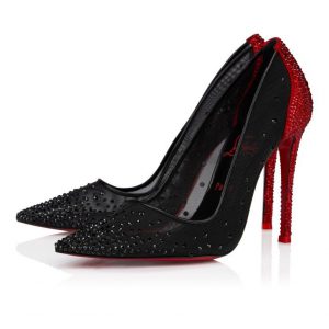 Christian Louboutin Degrastrass Red Carpet 100 mm Escarpins Maille Noir