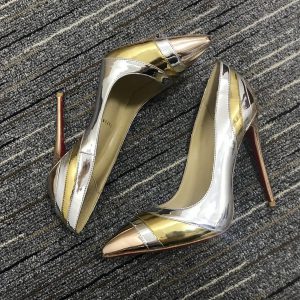 Christian Louboutin Eklectica Escarpins 100 mm Cuir Verni Veau Miroir Multi
