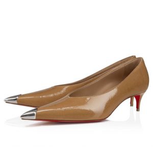Christian Louboutin Katissima 45 mm Escarpins Cuir Verni Vog Lionne