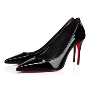 Christian Louboutin Sporty Kate 100 mm Escarpins Cuir Verni de Veau Noir
