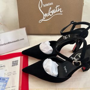 Christian Louboutin Condora Riviera 100 mm Escarpins Veau Velours Noir