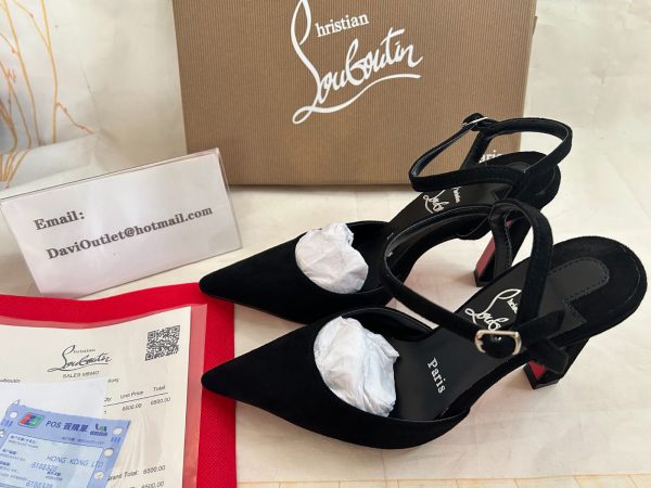 Christian Louboutin Condora Riviera 100 mm Escarpins Veau Velours Noir