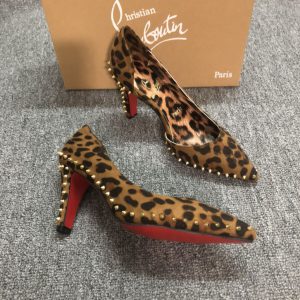 Christian Louboutin Vidura Escarpins 85 mm Daim Pony Kitty à Clous