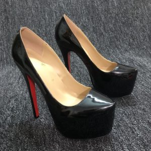Christian Louboutin Daffodile Escarpins Plateforme 160 mm Cuir Verni Noir