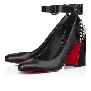 Christian Louboutin Miss Sab Degraspikes Escarpins 70 mm Cuir Nappa et Verni Noir