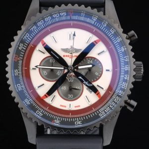 Breitling Certifiée Bracelet Caoutchouc Noir Cadran Beige Chronographe 80183